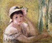Pierre Renoir Woman with a Straw Hat USA oil painting artist